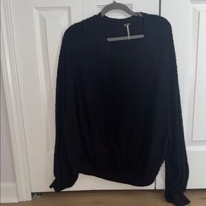 Free People Classic Black Crew Neck Sweater